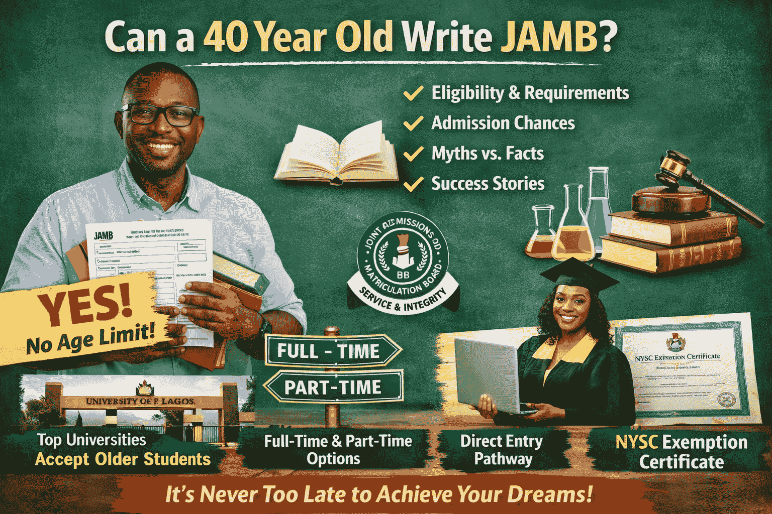 Can a 40 Year Old Write JAMB