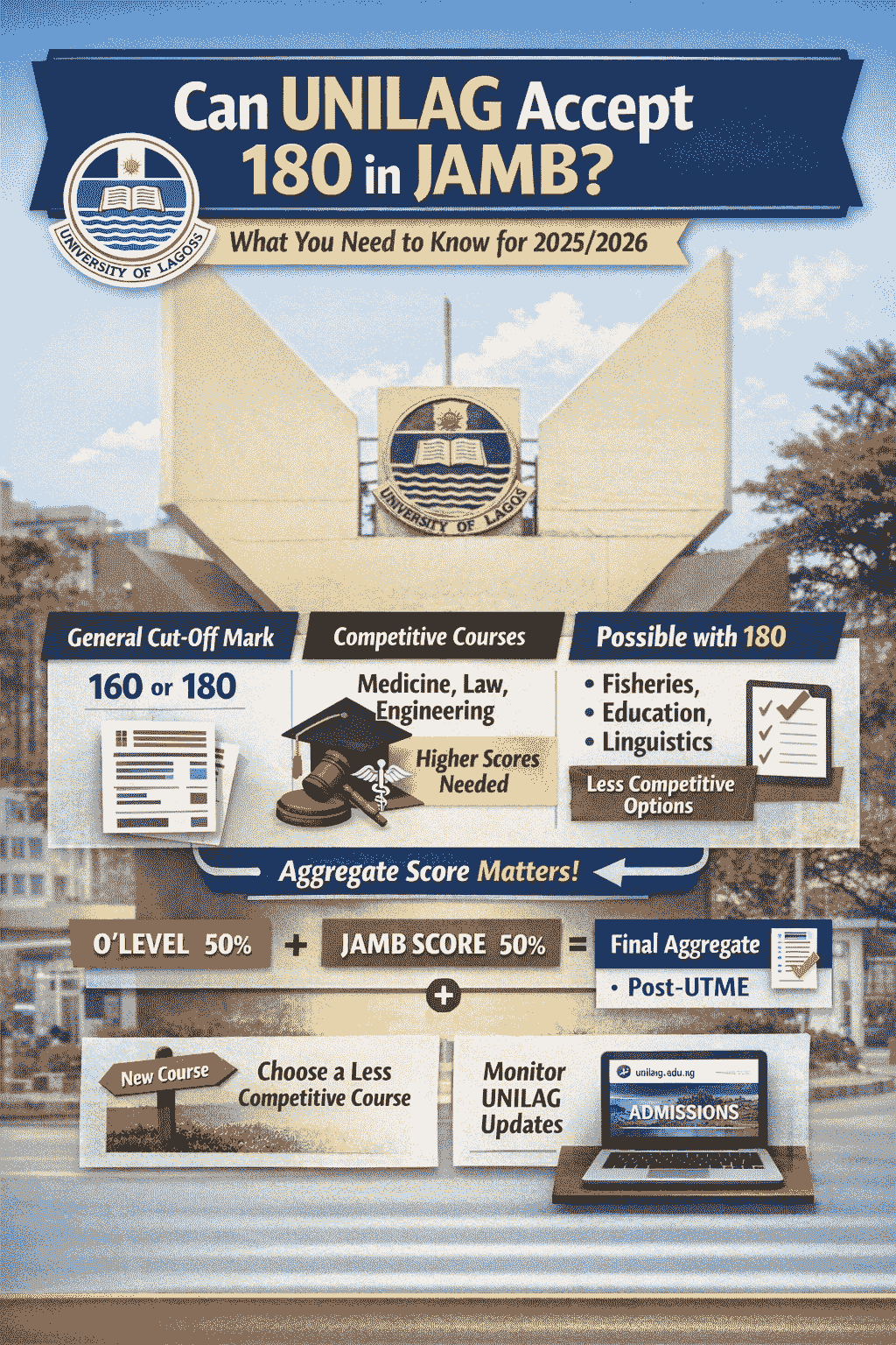 Can Unilag Accept 180 In Jamb