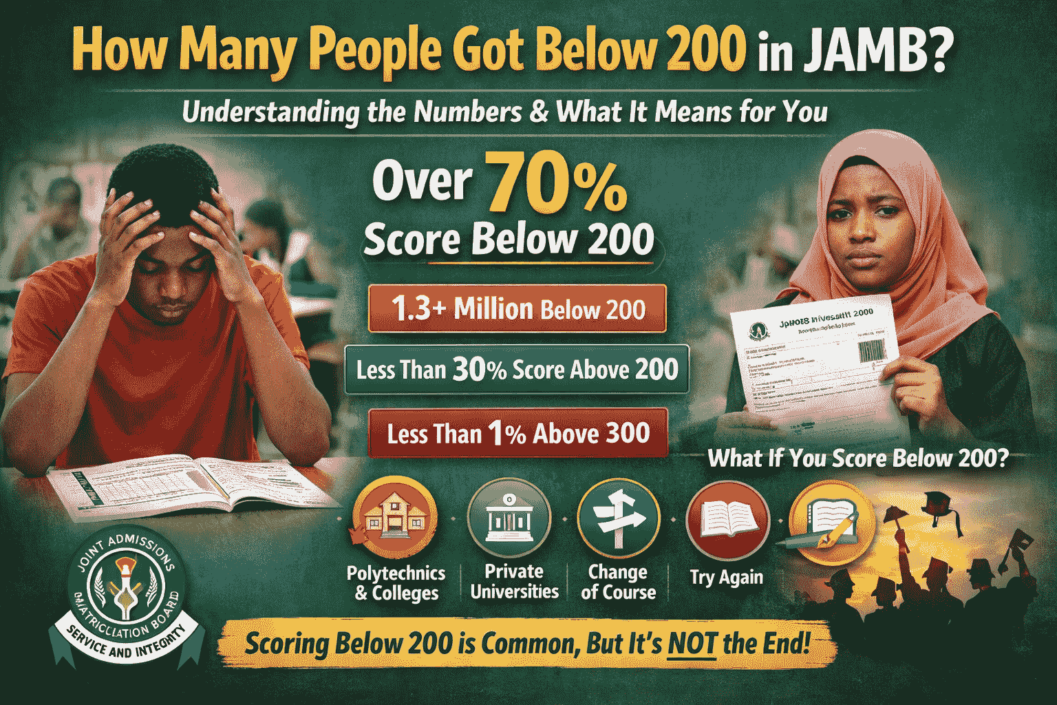 How Many People Got Below 200 In Jamb