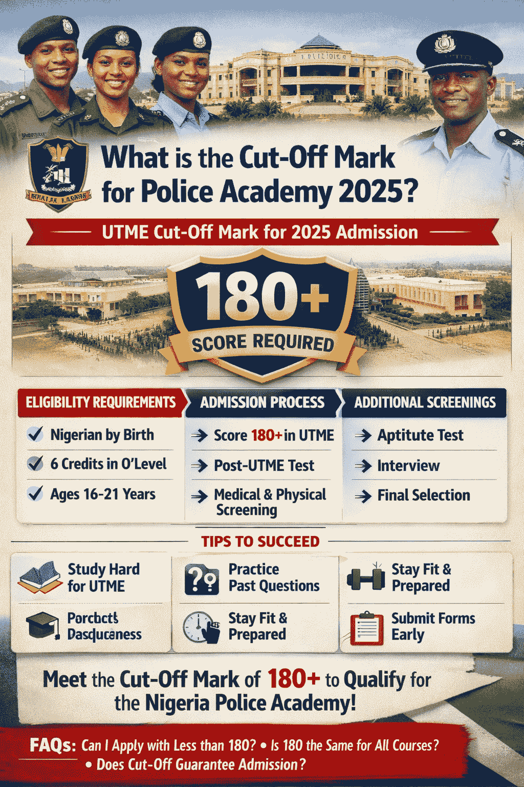What Is The Cut Off Mark For Police Academy 2025