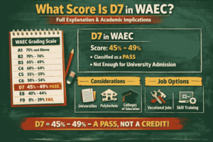 What Score Is D7 In Waec