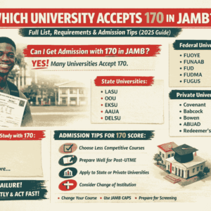 Which University Accepts 170 In Jamb